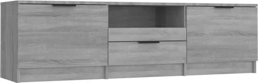 Maison Exclusive Tv-meubel 140x35x40 cm bewerkt hout grijs sonoma eikenkleurig