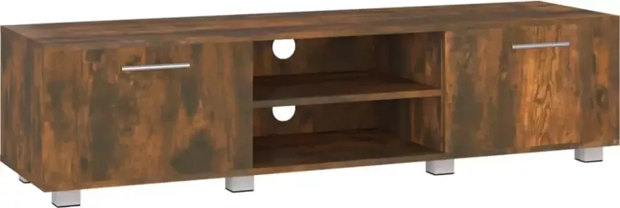 Maison Exclusive Tv-meubel 140x40x35 cm bewerkt hout gerookt eikenkleurig