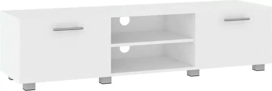 Maison Exclusive Tv-meubel 140x40x35 cm bewerkt hout wit