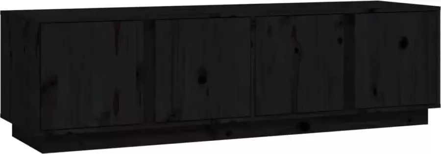 Maison Exclusive Tv-meubel 140x40x40 cm massief grenenhout zwart