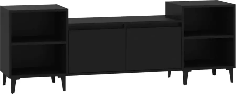 Maison Exclusive Tv-meubel 160x35x55 cm bewerkt hout zwart