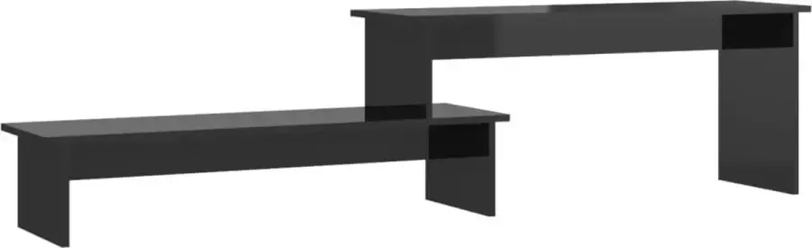 Maison Exclusive Tv-meubel 180x30x43 cm spaanplaat hoogglans zwart