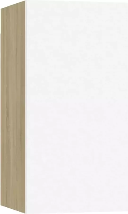 Maison Exclusive Tv-meubel 30 5x30x60 cm spaanplaat wit en sonoma eikenkleurig