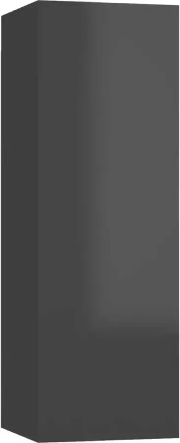 Maison Exclusive Tv-meubel 30 5x30x90 cm spaanplaat hoogglans grijs