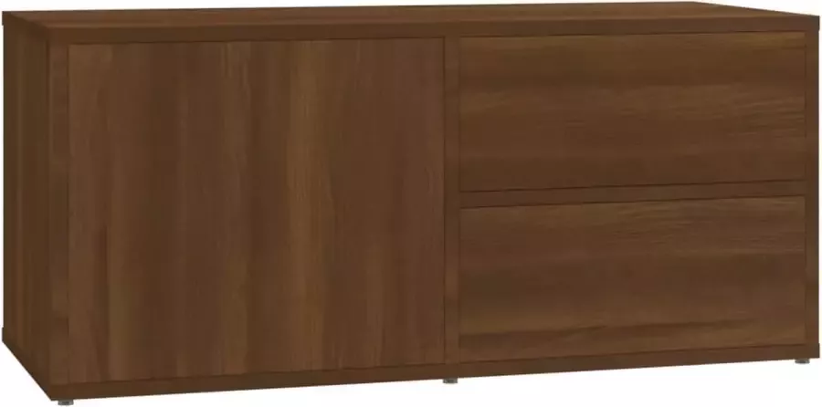 Maison Exclusive Tv-meubel 80x34x36 cm bewerkt hout bruineikenkleurig