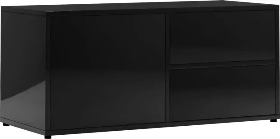 Maison Exclusive Tv-meubel 80x34x36 cm spaanplaat hoogglans zwart
