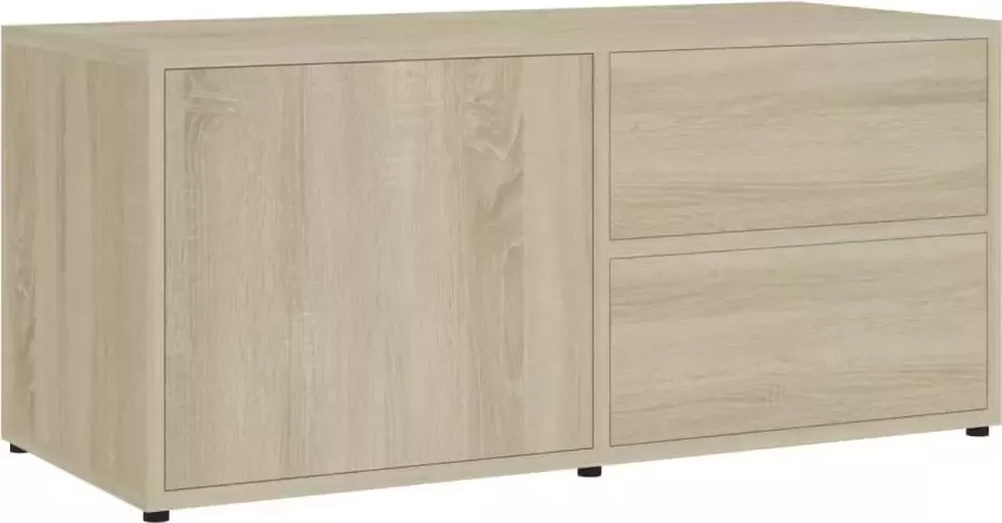 Maison Exclusive Tv-meubel 80x34x36 cm spaanplaat sonoma eikenkleurig