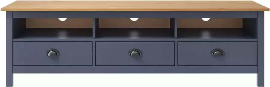 Maison Exclusive Tv-meubel Maison Exclusive -ll Range 158x40x47 cm massief grenenhout grijs