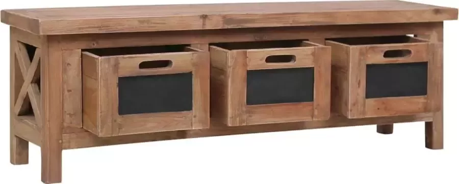 Maison Exclusive Tv-meubel met 3 lades 120x30x40 cm massief mahoniehout