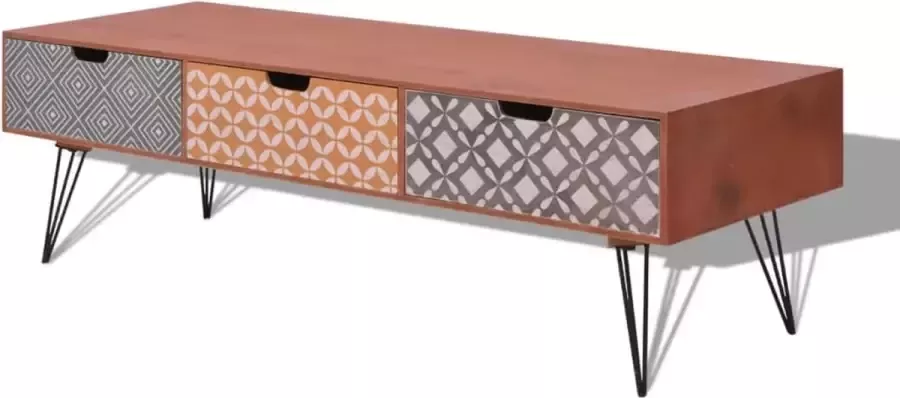 Maison Exclusive Tv-meubel met 3 lades 120x40x36 cm bruin