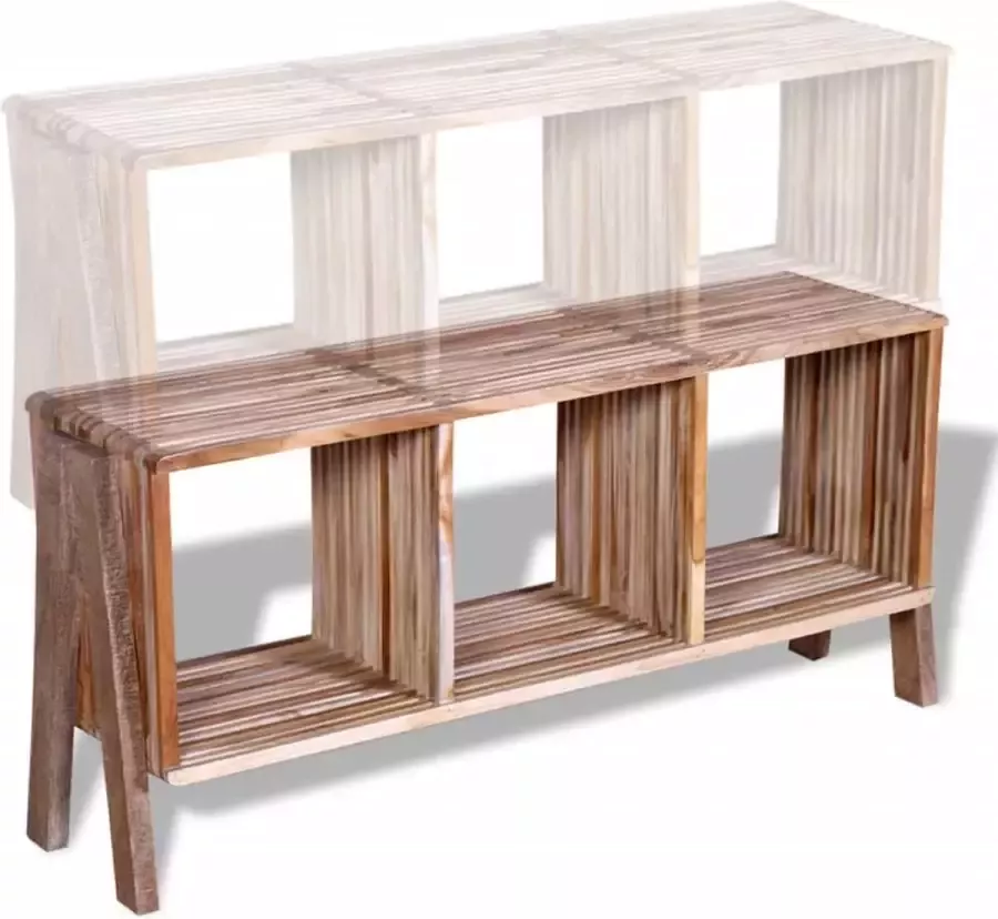 Maison Exclusive Tv-meubel met 3 vakken gerecycled teak stapelbaar