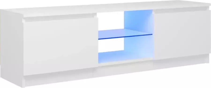 Maison Exclusive Tv-meubel met LED-verlichting 120x30x35 5 cm wit