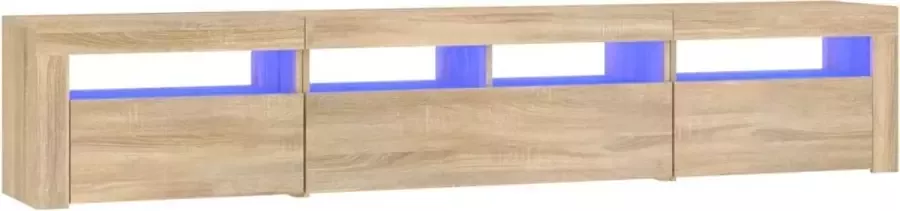 Maison Exclusive Tv-meubel met LED-verlichting 210x35x40 cm sonoma eikenkleurig
