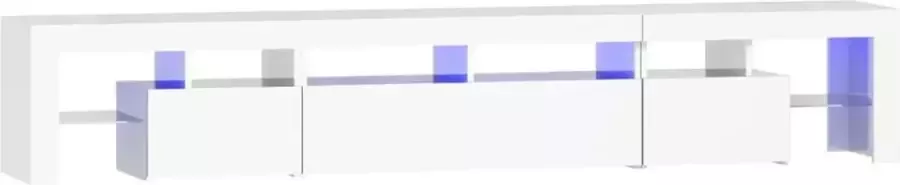 Maison Exclusive Tv-meubel met LED-verlichting 230x36 5x40 cm hoogglans wit