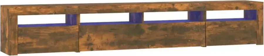 Maison Exclusive Tv-meubel met LED-verlichting 240x35x40 cm gerookt eikenkleurig - Foto 2