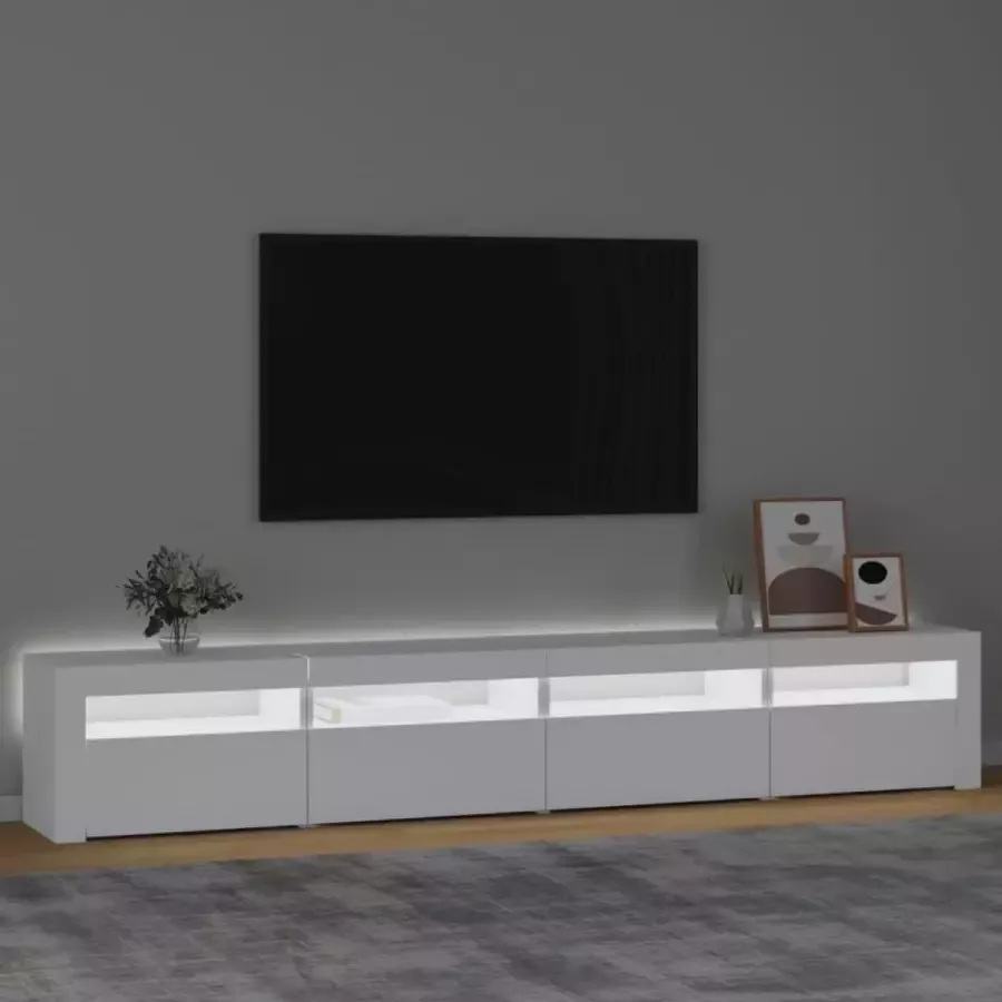 Maison Exclusive Prolenta Premium Tv-meubel met LED-verlichting 240x35x40 cm wit