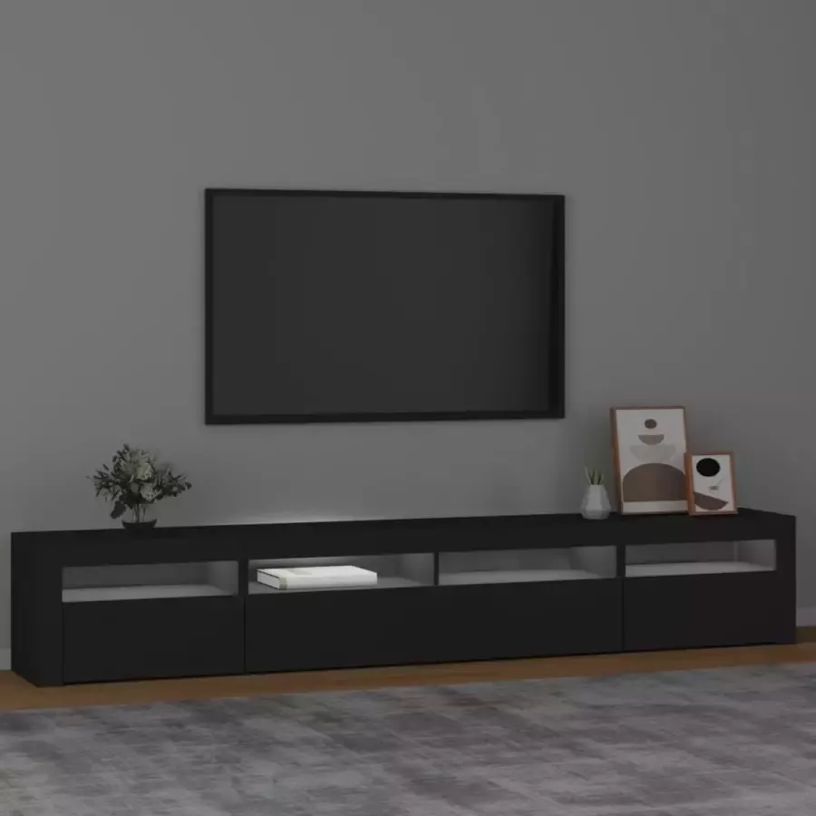 Maison Exclusive Tv-meubel met LED-verlichting 240x35x40 cm zwart