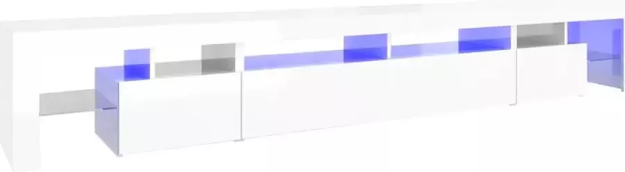 Maison Exclusive Tv-meubel met LED-verlichting 260x36 5x40 cm hoogglans wit
