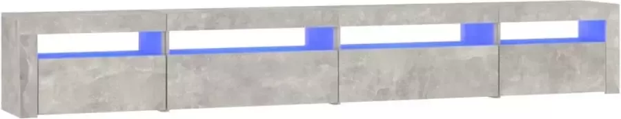 Maison Exclusive Tv-meubel met LED-verlichting 270x35x40 cm betongrijs