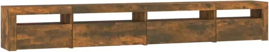 Maison Exclusive Tv-meubel met LED-verlichting 270x35x40 cm gerookt eikenkleurig