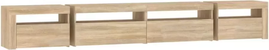 Maison Exclusive Tv-meubel met LED-verlichting 270x35x40 cm sonoma eikenkleurig
