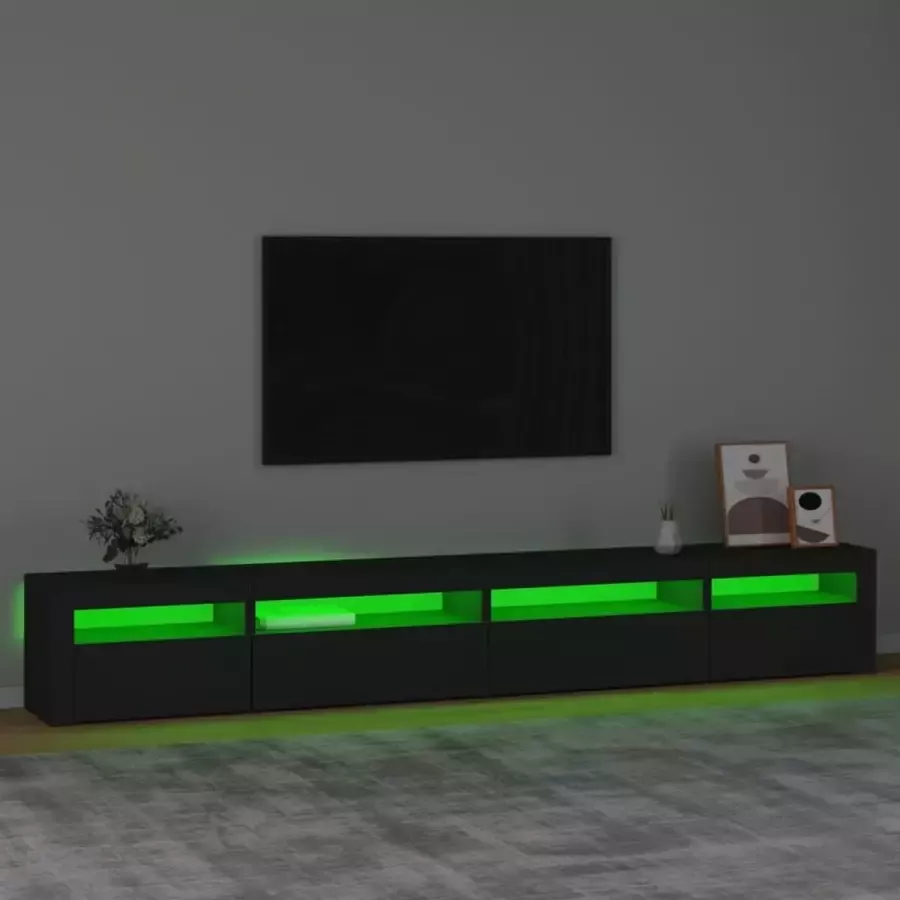 Maison Exclusive Meubelmania Tv-meubel met LED-verlichting 270x35x40 cm zwart