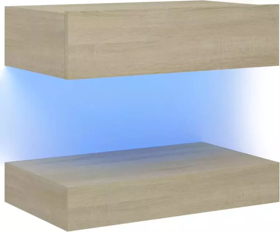 Maison Exclusive Tv-meubel met LED-verlichting 60x35 cm sonoma eikenkleurig