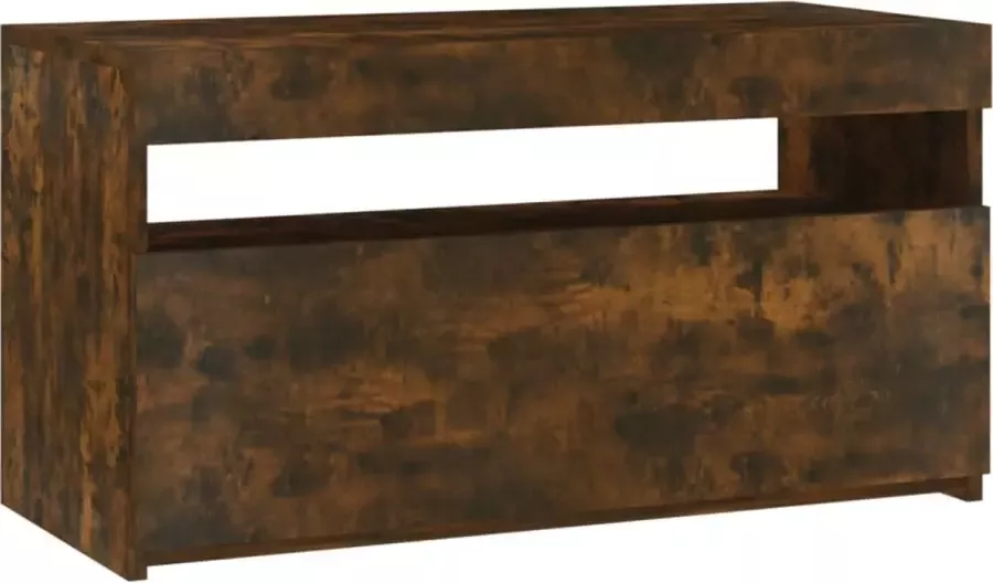 Maison Exclusive Tv-meubel met LED-verlichting 75x35x40 cm gerookt eikenkleurig