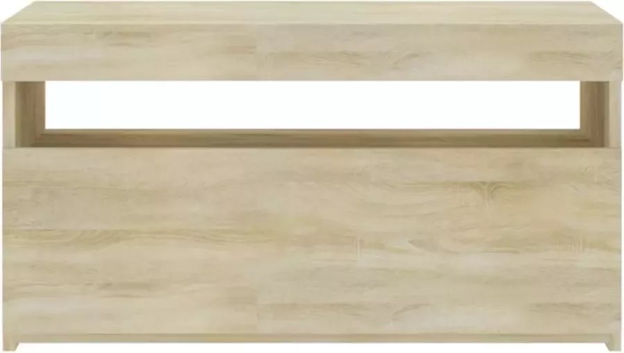 Maison Exclusive Tv-meubel met LED-verlichting 75x35x40 cm sonoma eikenkleurig