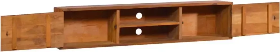 Maison Exclusive Tv-meubel wandmontage 135x30x30 cm massief teakhout