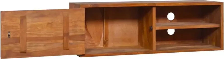 Maison Exclusive Tv-meubel wandmontage 90x30x30 cm massief teakhout