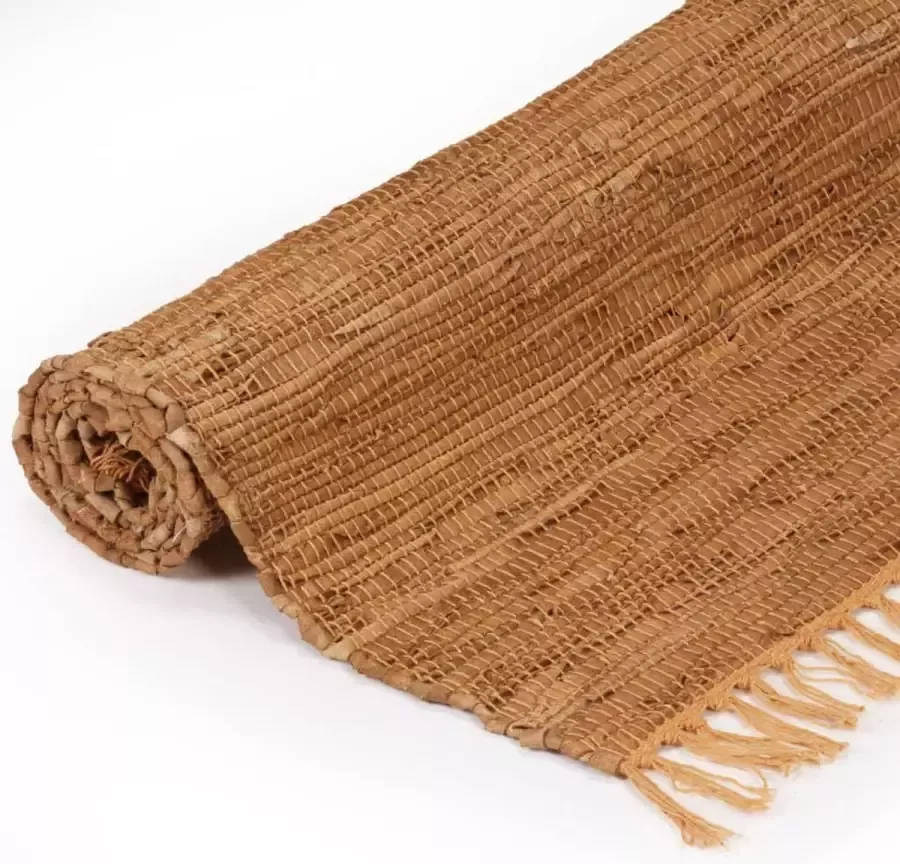 Maison Exclusive Vloerkleed CMaison Exclusive -ndi handgeweven 160x230 cm leer tan