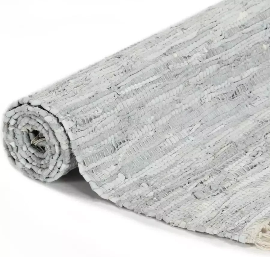 Maison Exclusive Vloerkleed cMaison Exclusive -ndi handgeweven 190x280 cm leer lichtgrijs