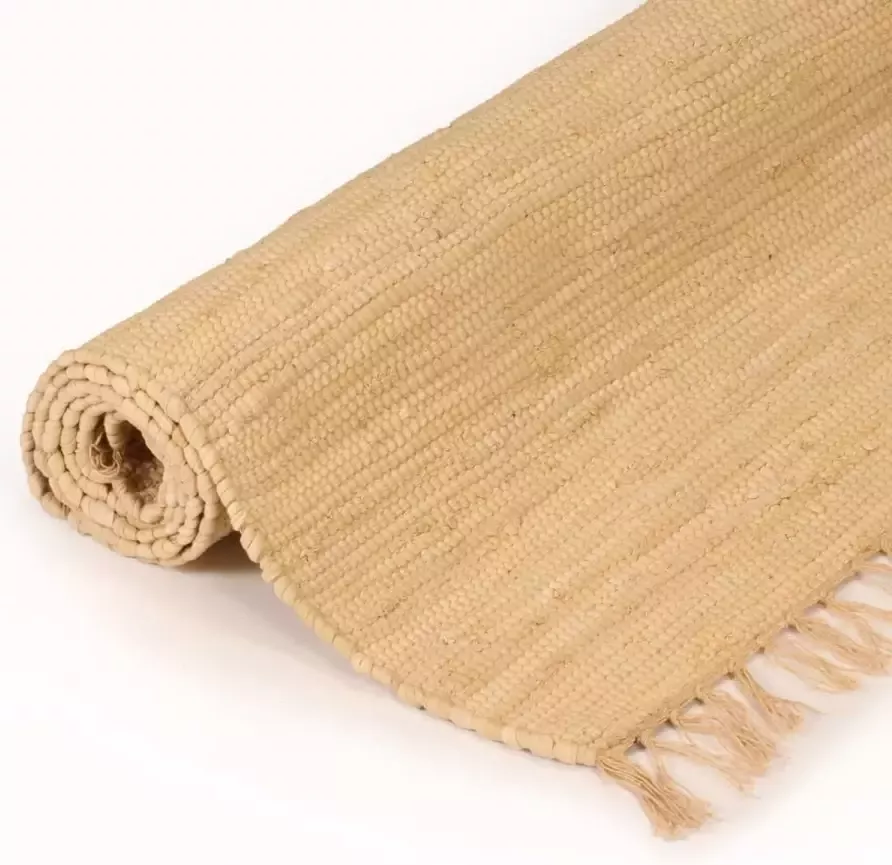 Maison Exclusive Vloerkleed CMaison Exclusive -ndi handgeweven 200x290 cm katoen beige