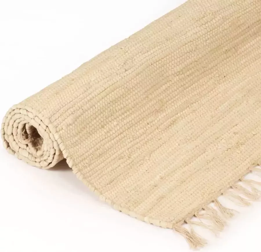 Maison Exclusive Vloerkleed CMaison Exclusive -ndi handgeweven 200x290 cm katoen crème