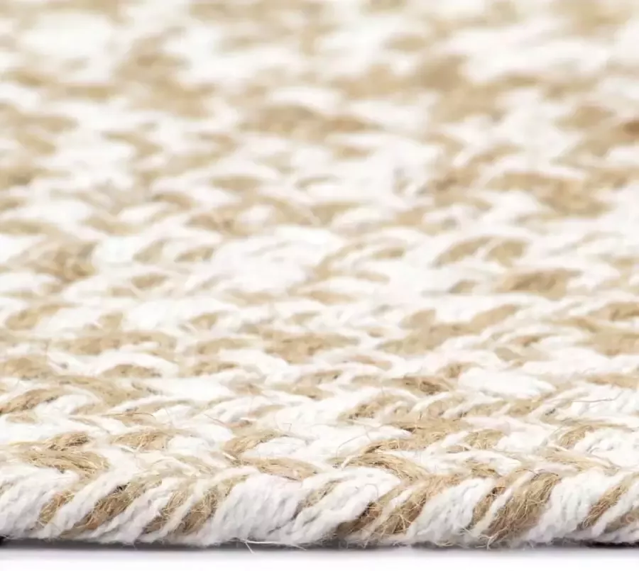 Maison Exclusive Vloerkleed handgemaakt 180 cm jute wit en bruin