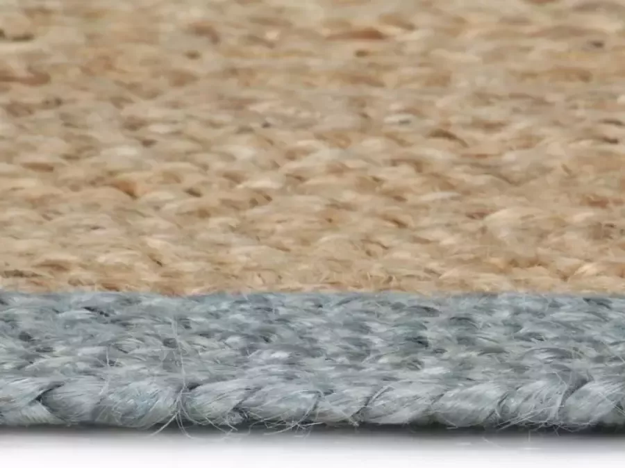 Maison Exclusive Vloerkleed handgemaakt met olijfgroene rand 210 cm jute