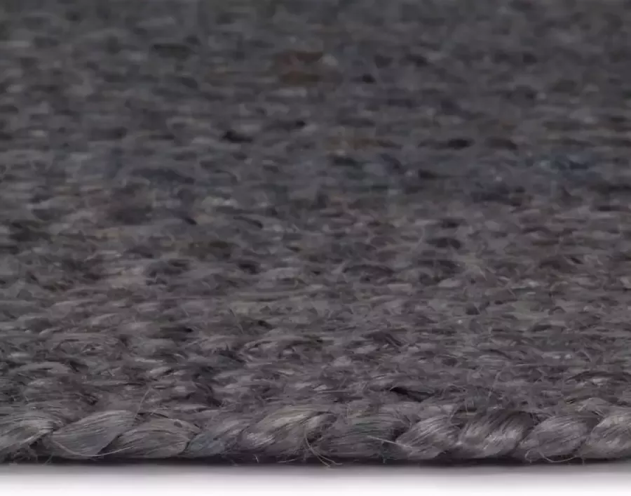 Maison Exclusive Vloerkleed handgemaakt rond 210 cm jute donkergrijs