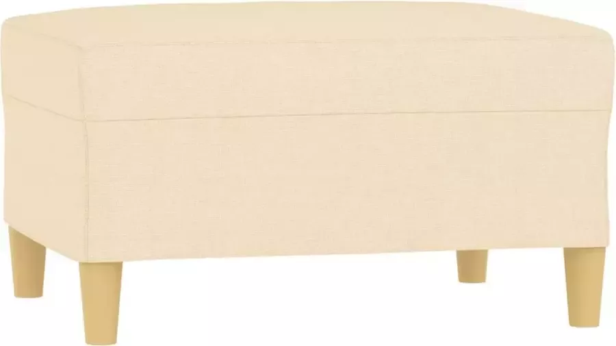 Maison Exclusive Voetenbank 70x55x41 cm stof crèmekleurig