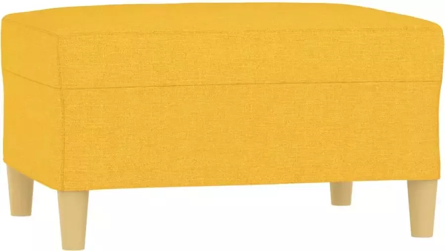 Maison Exclusive Voetenbank 70x55x41 cm stof lichtgeel