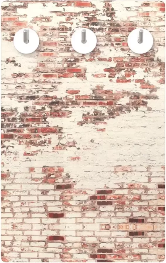 Maison Exclusive Wandkapstok stenen muur 40x25 cm gehard glas