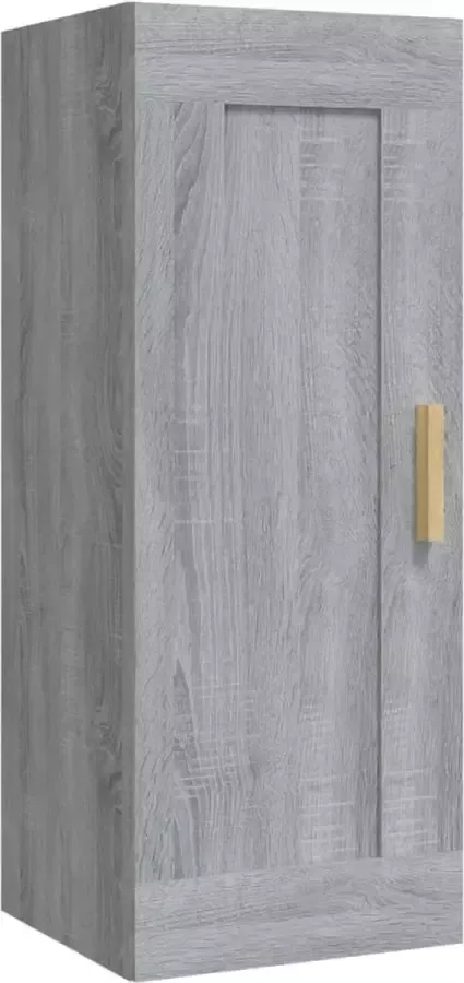 Maison Exclusive Wandkast 35x34x90 cm bewerkt hout grijs sonoma eikenkleurig