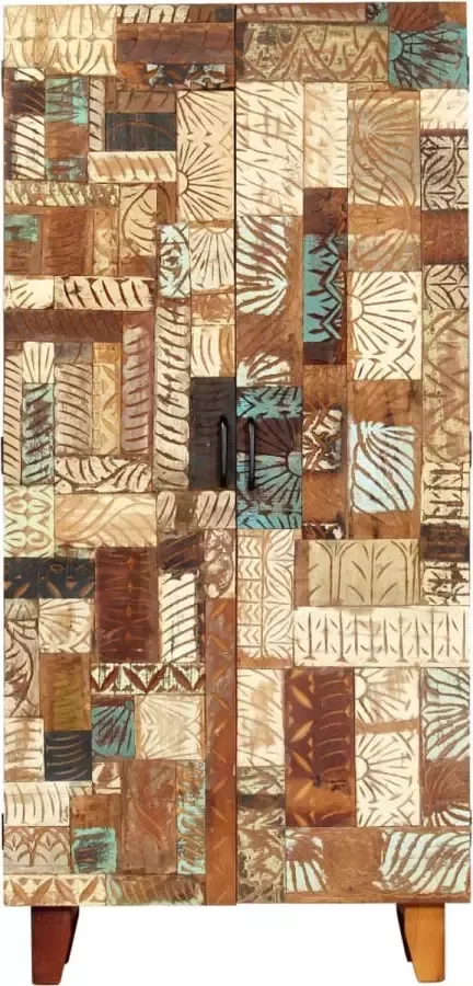 Maison Exclusive Wandkast handgesneden 85x45x180 cm massief gerecycled hout