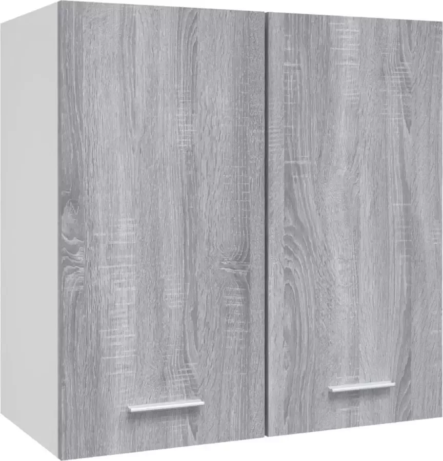 Maison Exclusive Wandkast hangend 60x31x60 cm bewerkt hout grijs sonoma eiken