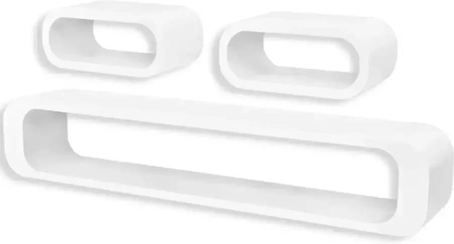 Maison Exclusive Wandplanken kubus 6 st wit - Foto 3