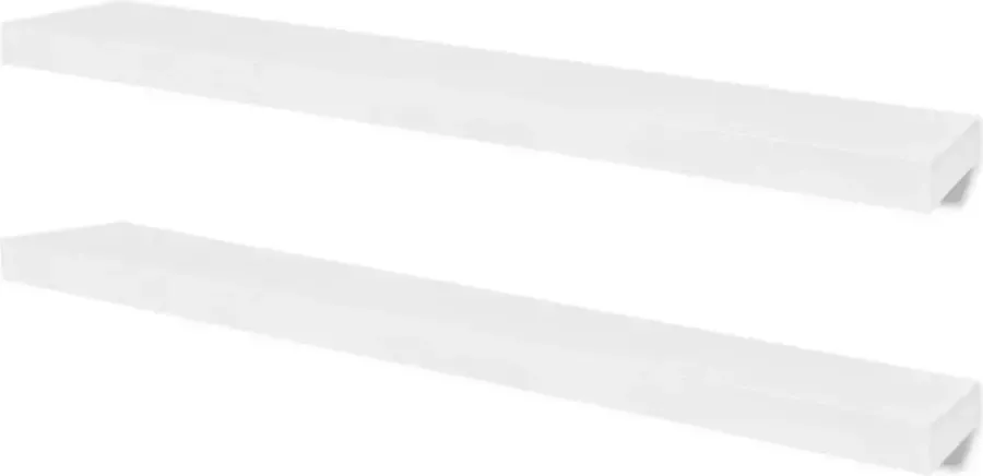 Maison Exclusive Wandplanken MDF zwevend voor boeken dvd wit 2 st - Foto 2