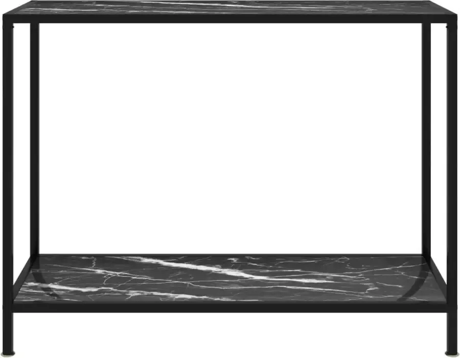 Maison Exclusive Wandtafel 100x35x75 cm gehard glas zwart