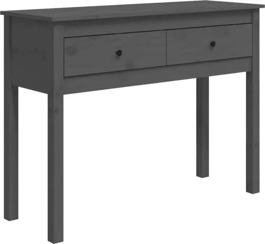 Maison Exclusive Wandtafel 100x35x75 cm massief grenenhout grijs