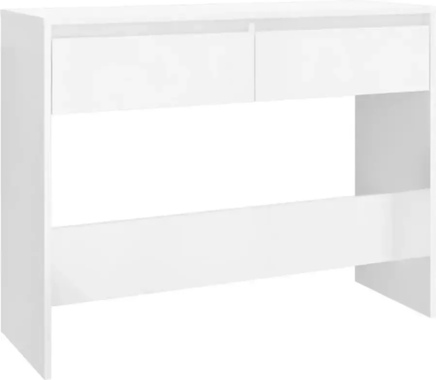 Maison Exclusive Wandtafel 100x35x76 5 cm spaanplaat hoogglans wit