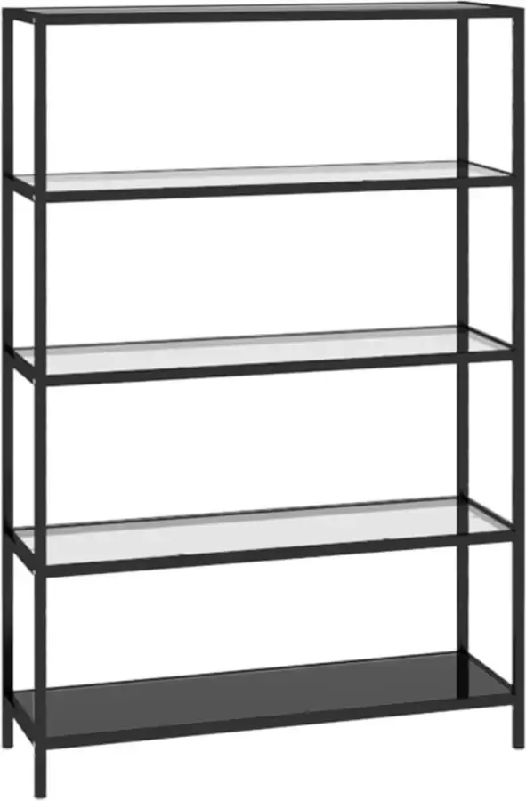 Maison Exclusive Wandtafel 100x36x168 cm gehard glas zwart en transparant
